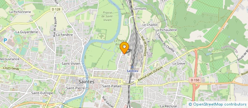 localisation de l'entreprise ASSAINISSEMENT LAFONT  SAINTES