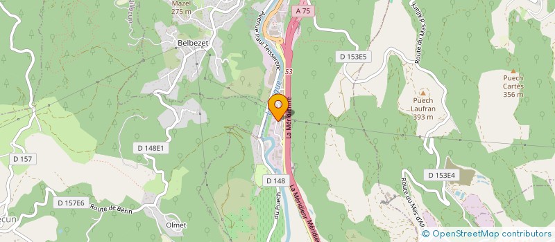 localisation de l'entreprise ASSAINISSEMENT LODEVOIS LARZAC  LODEVE