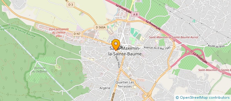 localisation de l'entreprise ASSAINISSEMENT MACONNERIE TERRASSEMENT à SAINT-MAXIMIN-LA-SAINTE-BAUME