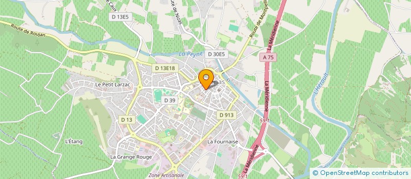 localisation de l'entreprise ASSAINISSEMENT SERVICE PEZENAS à PEZENAS