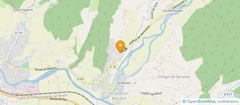 localisation de l'entreprise ASSAINISSEMENT SERVICES 26 à MIRABEL-ET-BLACONS