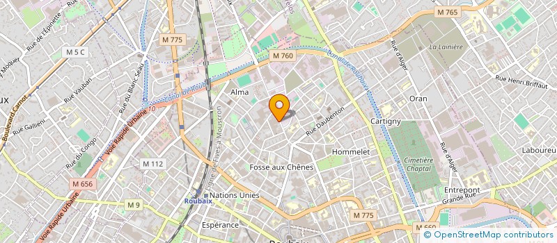 localisation de l'entreprise ASSAINISSEMENT TRAVAUX PUBLICS ROUBAISIENS  ROUBAIX