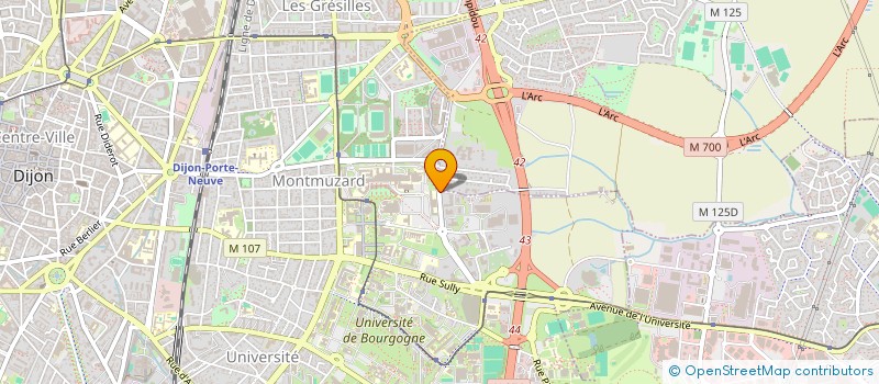 localisation de l'entreprise ASSC DEVEL SCIENCES NEUROLO BO à DIJON