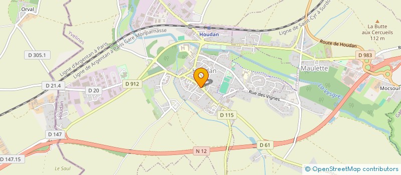 localisation de l'entreprise ASSCIATION ADMR à HOUDAN