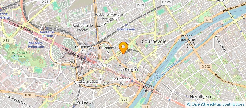 localisation de l'entreprise ASSEDIC DE L'OUEST FRANCILIEN à COURBEVOIE