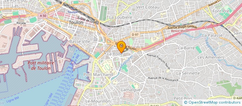 localisation de l'entreprise ASSEDIC DU VAR à TOULON