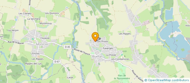 localisation de l'entreprise ASSEIRO TP  BUELLAS