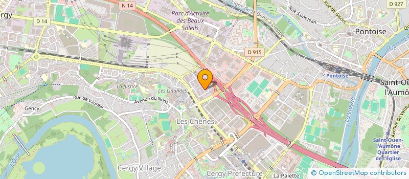 localisation de l'entreprise ASSEMBLEE CHRETIEN CHRIST LUMIERE NATION  CERGY