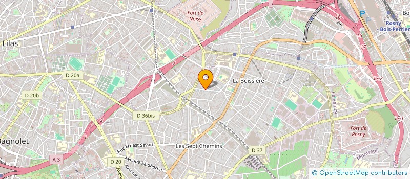 localisation de l'entreprise ASSEMBLEE CHRETIENNE CHRIST RESSUSCITE  MONTREUIL