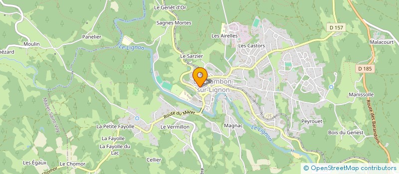 localisation de l'entreprise ASSEMBLEE CHRETIENNE EVANGELIQUE  LE CHAMBON-SUR-LIGNON