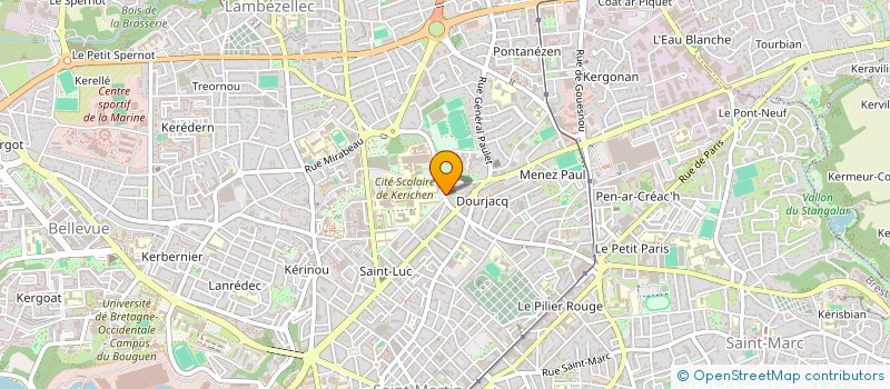 localisation de l'entreprise ASSEMBLEE DE DIEU à BREST
