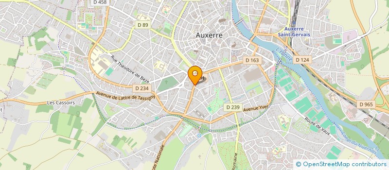 localisation de l'entreprise ASSEMBLEE DE DIEU DE L YONNE à AUXERRE