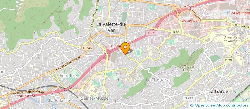 localisation de l'entreprise ASSEMBLEE DE DIEU DE LA VALETTE à LA VALETTE-DU-VAR