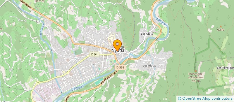 localisation de l'entreprise ASSEMBLEE DE DIEU DE NYONS DITE ASSOCIATION LA FRATERNITE  NYONS