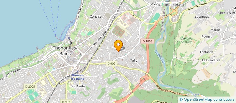 localisation de l'entreprise ASSEMBLEE DE DIEU DE THONON à THONON-LES-BAINS