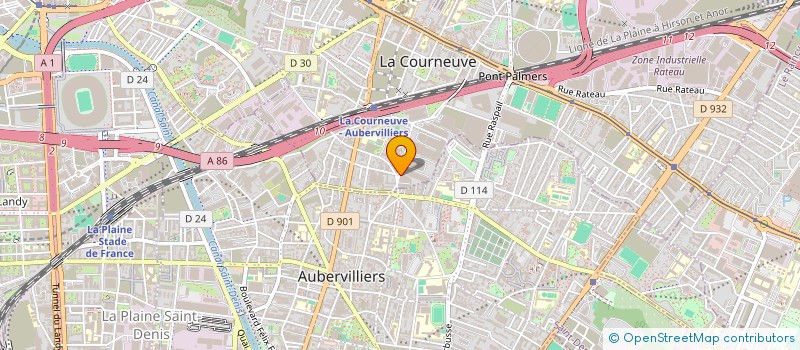 localisation de l'entreprise ASSEMBLEE DES SCIENTIFIQUES ET CHERCHEURS AFGHANS   (A.S.C.A) à LA COURNEUVE