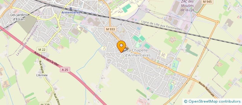 localisation de l'entreprise ASSEMBLEES BIBLIQUES FLANDRE à LA CHAPELLE-D'ARMENTIERES
