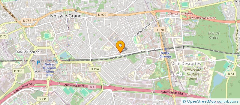 localisation de l'entreprise ASSEN (ASSOCIATION DE SOUTIEN D'ENFANTS)  NOISY-LE-GRAND