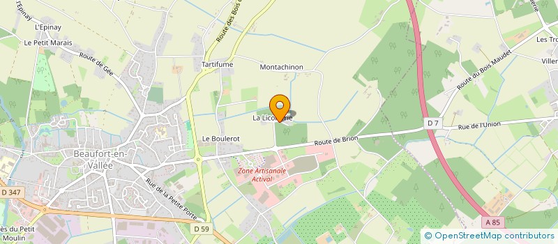 localisation de l'entreprise  ASSERAY   BRISSAC LOIRE AUBANCE