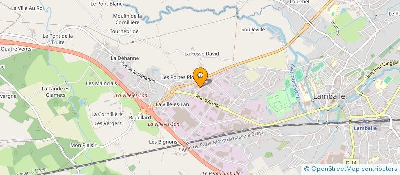 localisation de l'entreprise ASSERVA NORMANDIE  LAMBALLE-ARMOR