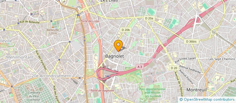 localisation de l'entreprise ASSERVISSEMENT ELECTRONIQUE à BAGNOLET