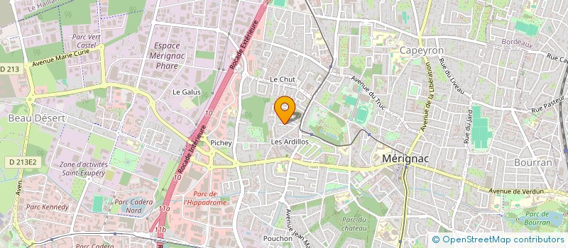 localisation de l'entreprise ASSIA  MERIGNAC