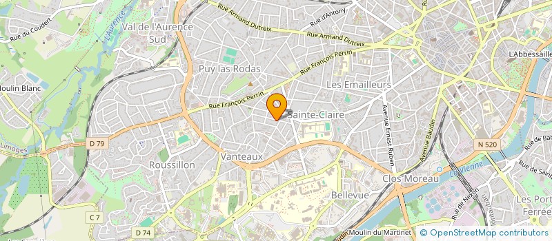localisation de l'entreprise ASSIB'ARTS à LIMOGES