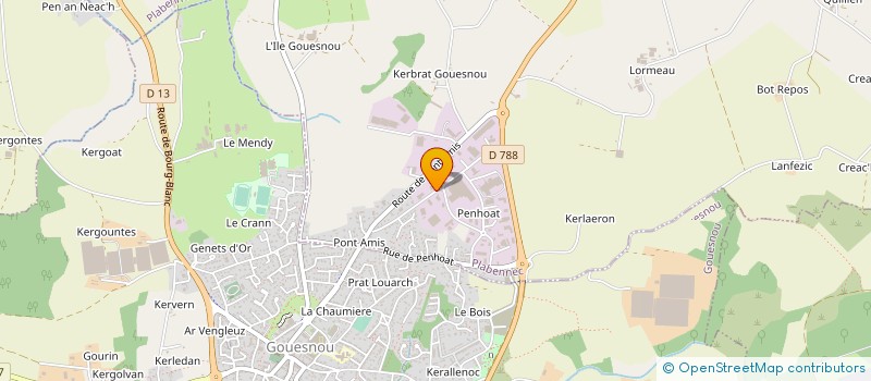 localisation de l'entreprise ASSIFEP OUEST à PLABENNEC