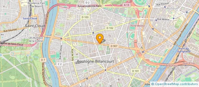 localisation de l'entreprise ASSIS CONSE EN MATIE COMMU ET PUBLICITE à BOULOGNE-BILLANCOURT