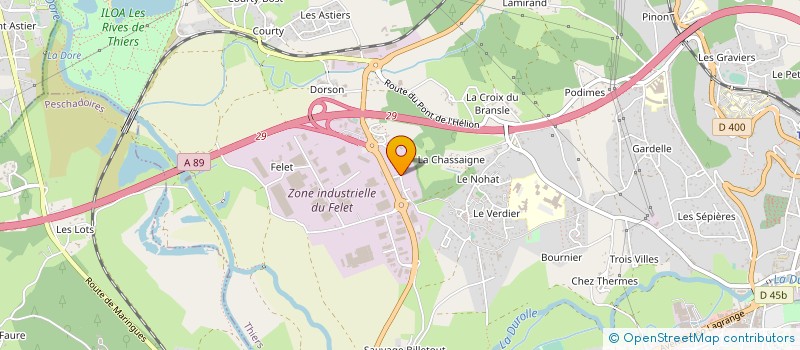 localisation de l'entreprise ASSIS DEVEL TECHN HYDRO PNEUMATIQUES à THIERS