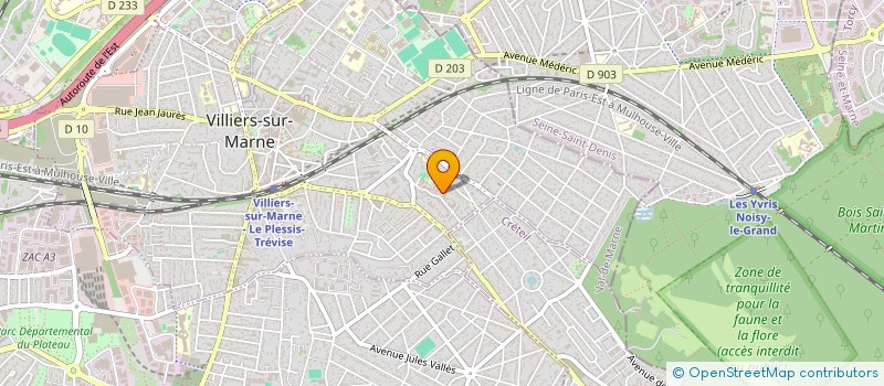 localisation de l'entreprise ASSIST'AIDE 94 à VILLIERS-SUR-MARNE