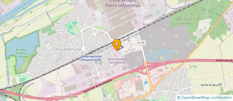 localisation de l'entreprise ASSIST CONSEIL INTEGRATION SUPPORT TECHN  AUBERGENVILLE