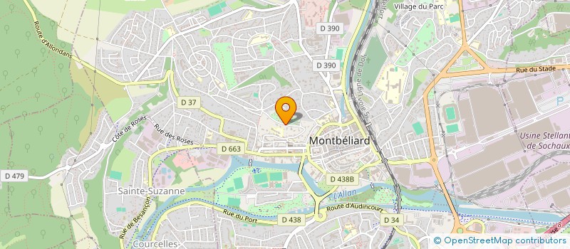 localisation de l'entreprise ASSIST'HSE à MONTBELIARD