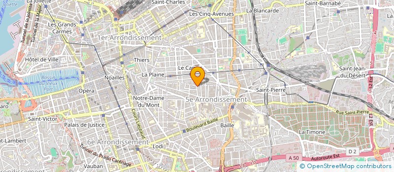 localisation de l'entreprise ASSIST VARIABLE PARTICULIERS ENTREPR  MARSEILLE