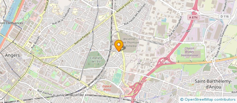 localisation de l'entreprise ASSISTANCE A DOMICILE MULTISERVICES MICRO-INFORMATIQUE PC  ANGERS