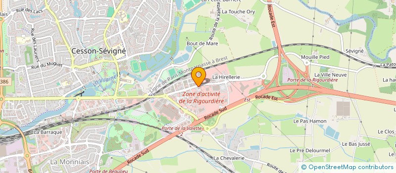 localisation de l'entreprise ASSISTANCE AUTO 24  CESSON-SEVIGNE