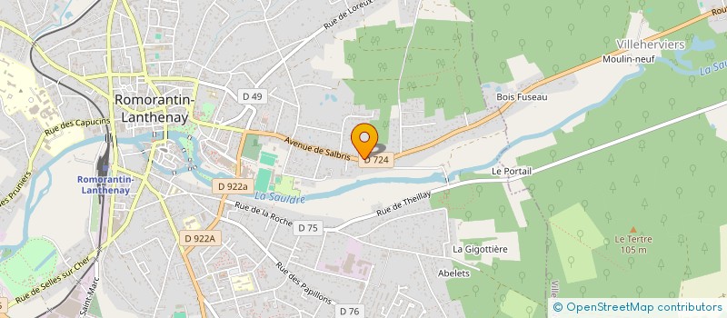 localisation de l'entreprise ASSISTANCE AUTOMOBILE SOLOGNE REMORQUAGE à ROMORANTIN-LANTHENAY