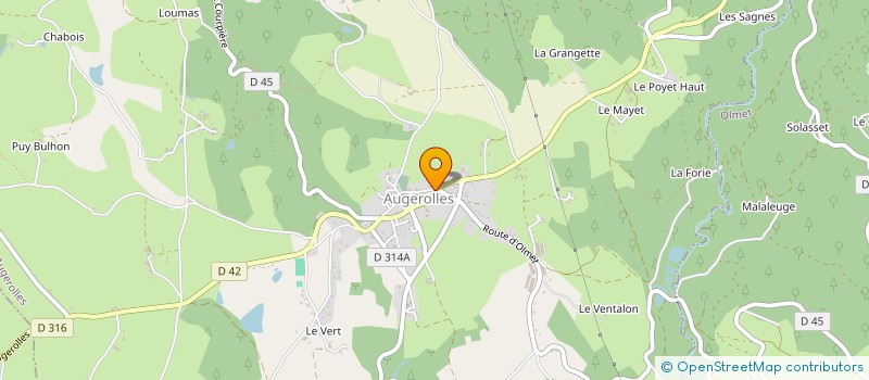 localisation de l'entreprise ASSISTANCE AUX TECHNOLOGIES DE L'INFORMATION ET DE LA COMMUNICATION ASSISTIC  AUGEROLLES