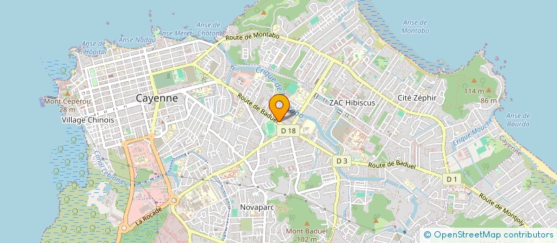 localisation de l'entreprise ASSISTANCE BATIMENT PRESTATIONS  CAYENNE