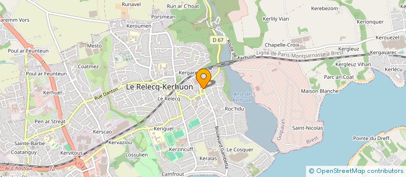 localisation de l'entreprise ASSISTANCE BRESTOISE DU CHAUFFAGE  LE RELECQ-KERHUON