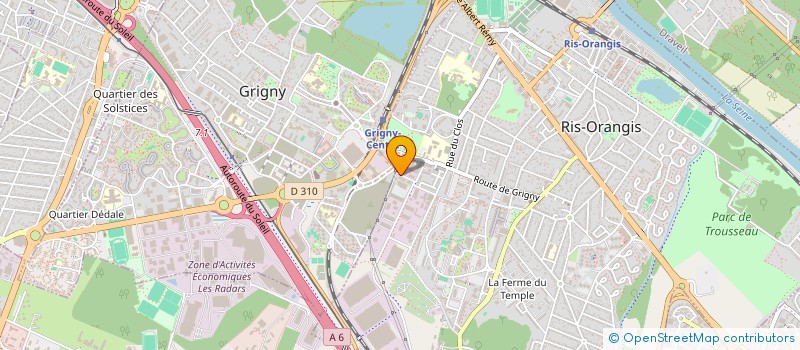 localisation de l'entreprise ASSISTANCE CHAUFFAGE CLIMATISATION à RIS-ORANGIS