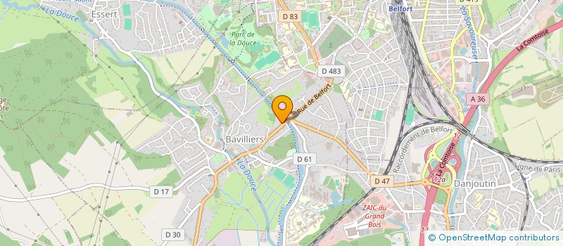 localisation de l'entreprise ASSISTANCE CHAUFFAGE LA ROSA à BAVILLIERS