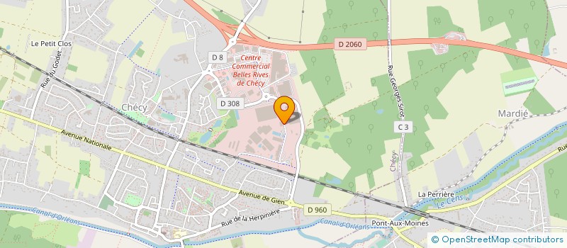 localisation de l'entreprise ASSISTANCE CONTROLE PREVENTION FORMATION à CHECY
