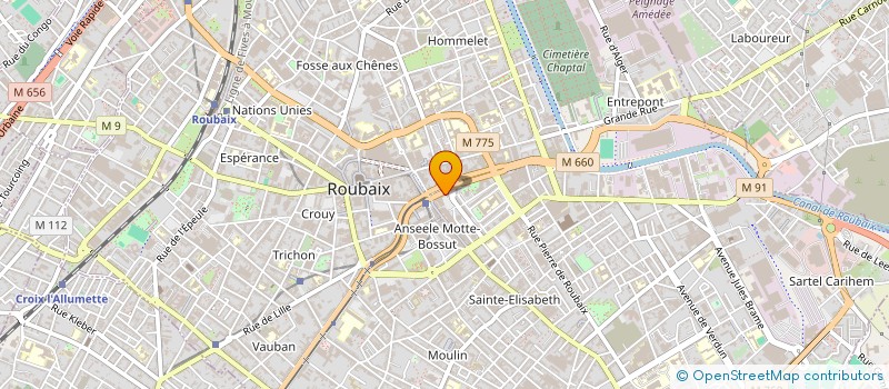 localisation de l'entreprise ASSISTANCE CYNOPHILE TELESECURITE à ROUBAIX