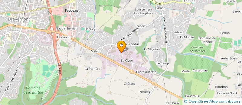 localisation de l'entreprise ASSISTANCE DEPANNAGE 33 à TRESSES