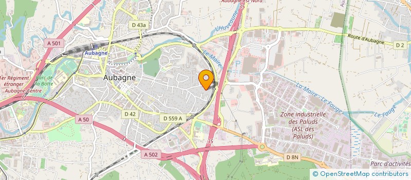 localisation de l'entreprise ASSISTANCE DEPANNAGE GAZ à AUBAGNE