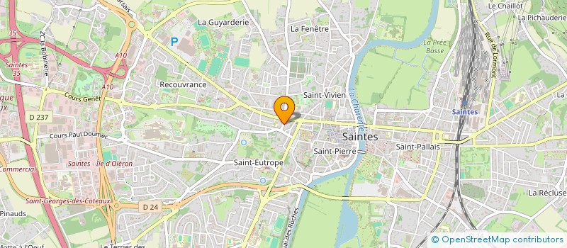 localisation de l'entreprise ASSISTANCE DEPANNAGE SAINTAIS  SAINTES