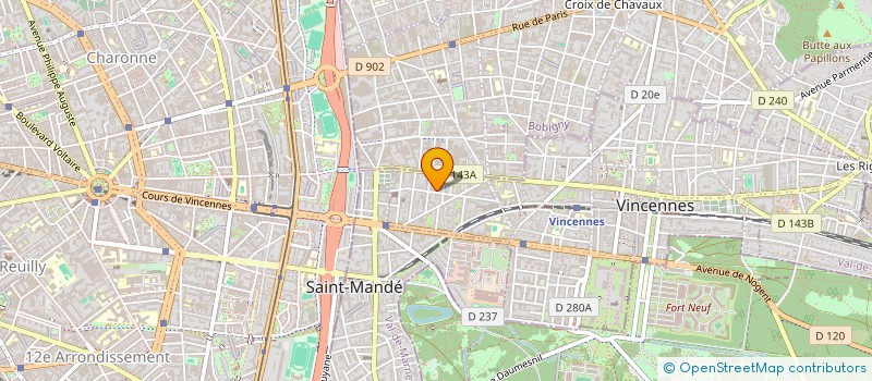 localisation de l'entreprise ASSISTANCE ET CONSEIL EN EXPERTISE COMPTABLE ET ASSOCIES à VINCENNES