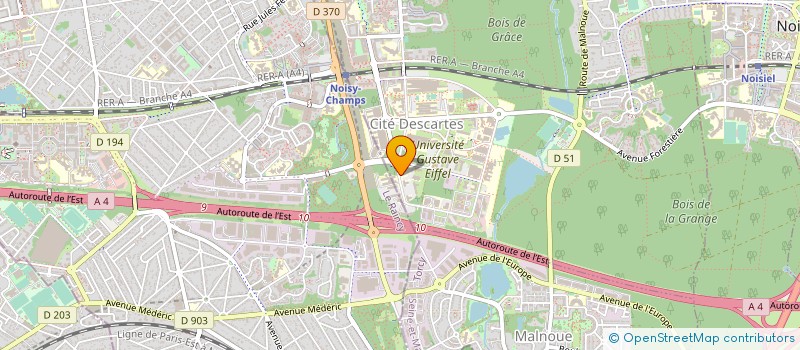 localisation de l'entreprise ASSISTANCE ET DEVELOPPEMENT LOGICIELS à CHAMPS-SUR-MARNE