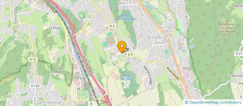 localisation de l'entreprise ASSISTANCE ET MAITRISE DES PROJETS DE CONSTRUCTION A.M.P.C. à CHALLES-LES-EAUX